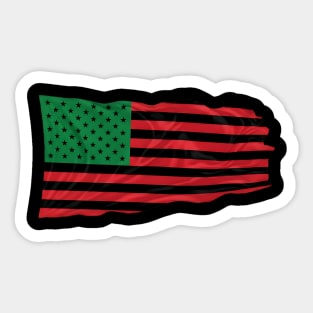 Pan-African American Flag - Red, Black, and Green Unity Sticker